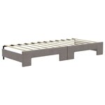 vidaXL Lit de jour avec gigogne sans matelas taupe 80x200 cm