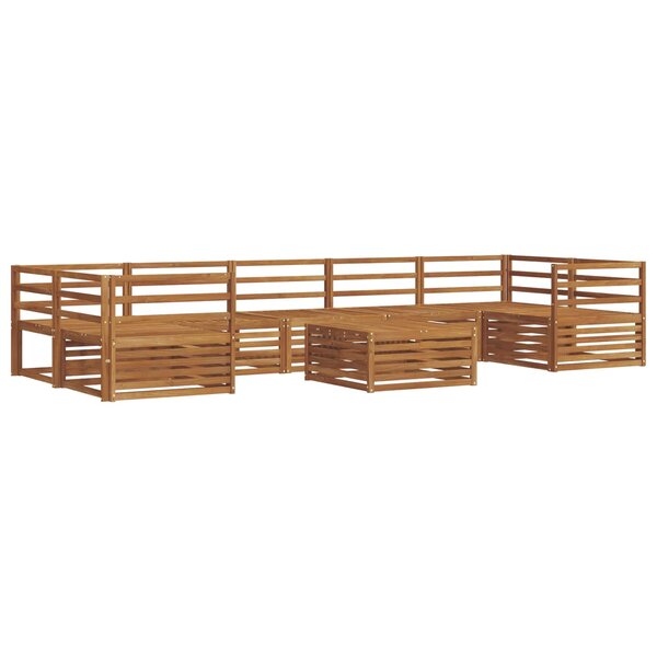 vidaXL Ensemble de canapés d'extérieur 8 Pièces Naturel