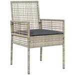 vidaXL Chaise de jardin 2 Pièces Gris clair 55 x 53 x 85 cm polyrotin