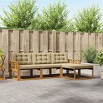 vidaXL Ensemble de canapés d'extérieur 4 Pièces Naturel et Beige