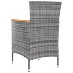vidaXL Chaises à manger de jardin lot de 4 Résine tressée Gris