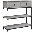 vidaXL Table console sonoma gris 72 5x25x75 cm bois d'ingénierie
