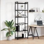 vidaXL Bibliothèque Chêne noir 60 x 30 x 188 cm Bois d'ingénierie
