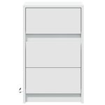 vidaXL Armoire de chevet avec lumières LED blanc bois d'ingénierie