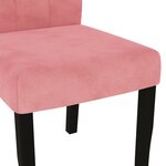 vidaXL Chaises à manger lot de 2 Rose Velours