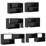 vidaXL Meuble TV Gris brillant 149x30x52 cm Bois d'ingénierie