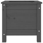 vidaXL Jardinière gris 40x40x39 cm bois massif de pin