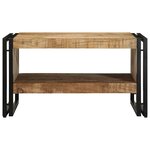 vidaXL Table basse 70x50x38 cm bois de manguier massif brut