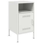 vidaXL Tables de chevet 2 Pièces blanc 36x39x68 cm acier