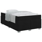 vidaXL Cadre de lit avec matelas Noir 120 x 200 cm tissu