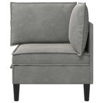vidaXL Sofa avec rangement Gris clair Velours