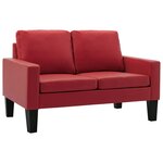 Vidaxl ensemble de canapés 2 pièces rouge similicuir