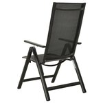 vidaXL Chaises pliables de jardin 2 Pièces Textilène et aluminium Noir