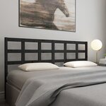 vidaXL Tête de lit Noir 205 5x4x100 cm Bois massif de pin