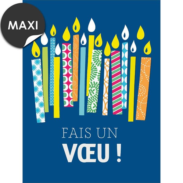 Grande carte anniversaire fais un voeu ! - draeger paris