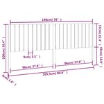 vidaXL Tête de lit blanc 205 5x4x100 cm bois massif de pin