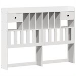 vidaXL Cadre de lit sans matelas blanc 140x200 cm bois de pin massif