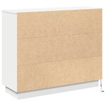 vidaXL Buffet avec LED Blanc 90x32x75 cm Bois d'ingénierie