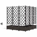 vidaXL Pots de jardin Marron 120 x 120 x 126 cm Acier