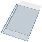 Etui de 100 pochettes perforées polypropylène lisse haute résistance 9/100e - A4 - Cristal EXACOMPTA