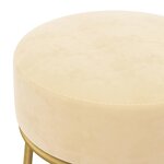 vidaXL Tabouret rond Abricot Velours