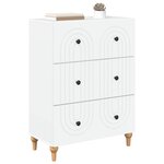 vidaXL Armoire à tiroirs Blanc 66 x 34 5 x 90 cm Bois d'ingénierie