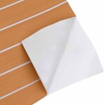 vidaXL Tapis de bateau Rayé Marron et blanc 240 x 60 cm EVA