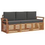 vidaXL Ensembles de canapés avec coussin 3 Pièces Naturel et Anthracite