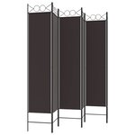 vidaXL Cloison de séparation 6 panneaux Marron 240x200 cm Tissu