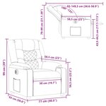vidaXL Fauteuil inclinable électrique Vert foncé Tissu