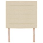vidaXL Tête de lit Hauteur réglable avec tête de lit Crème 80 cm tissu