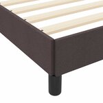 vidaXL Lit à ressorts avec matelas Marron foncé 120 x 200 cm tissu