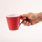 Tasse à café 340 ml aroma olympia - rouge- boîte de 6 -  - grès x96mm