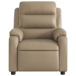 vidaXL Fauteuil de massage inclinable électrique cappuccino similicuir