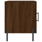 vidaXL Tables de chevet 2Pièces chêne marron 40x40x50cm bois d'ingénierie