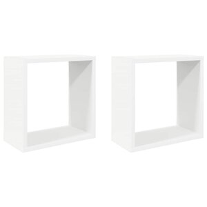 vidaXL Étagères cube murales 2 Pièces Blanc 30x15x30 cm