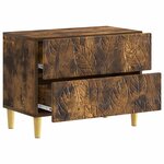 vidaXL Table de chevet Chêne fumé 62 x 34 5 x 48 cm Bois d'ingénierie