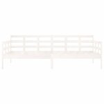 vidaXL Lit de jour blanc bois de pin massif 90x200 cm