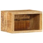 vidaXL Cabinet de chevet mural 40x30x25 cm Bois massif Manguier brut