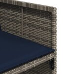 vidaXL Ensemble à manger de jardin 7 Pièces coussins gris résine tressée