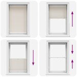 vidaXL Store plissé 80x125 cm Crème