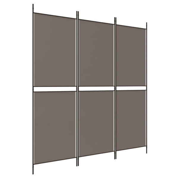 vidaXL Cloison de séparation 3 panneaux Anthracite 150x180 cm Tissu