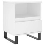 vidaXL Tables de chevet 2 Pièces blanc 40x35x50 cm bois d’ingénierie