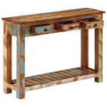 vidaXL Table console 110x30x76 cm Bois massif de récupération