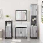 vidaXL Armoire de lavabo de salle de bain sonoma gris 65x33x60 cm