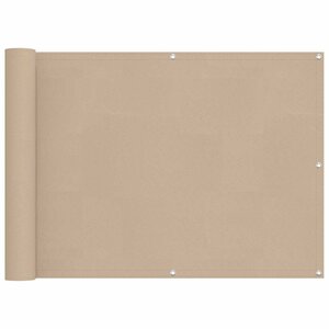 vidaXL Écran de balcon 75 x 200 cm Tissu Oxford Rectangulaire Beige