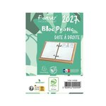 Bloc pratic éphéméride date à droite papier recyclé 120x82 mm EXACOMPTA