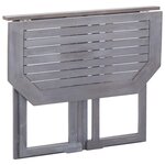vidaXL Ensemble de bistro 4 Pièces Bois d'acacia solide Gris
