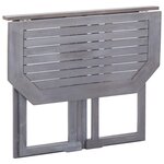 vidaXL Mobilier de bistro 4 Pièces Bois d'acacia solide Gris