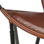 vidaXL Chaise marron cuir véritable